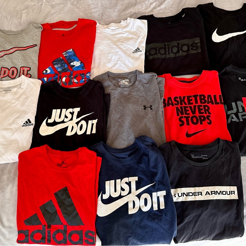 Nike Under Armour Adidas Men’s SS T-shirts Small 13 Total